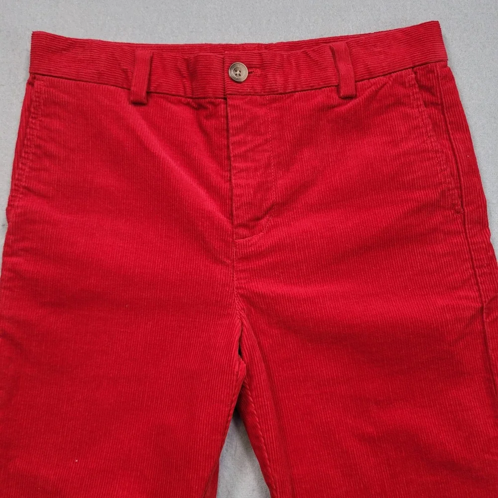 Vineyard Vines Boys‎ Red Corduroy Pants Size 16 Preppy Straight Leg Holiday